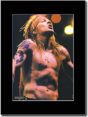 Guns N' Roses - Axl Rose On Stage 1992 .Promo Magazine sur un Mont Noir