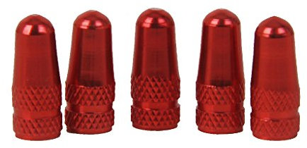 5 x Fahrrad Bike Ventilkappen Staubschutzkappen Rad Felgen Reifen - Rot