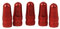 5 x Fahrrad Bike Ventilkappen Staubschutzkappen Rad Felgen Reifen - Rot