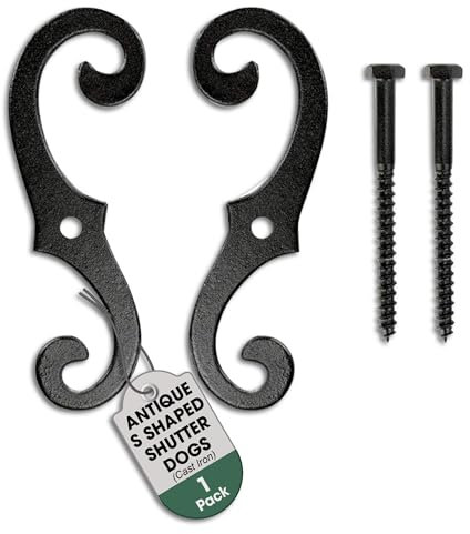 Gusseisen Fensterladen Hunde (Paar) Vintage Style 6–1/5,1 cm H x 2–1/10,2 cm W