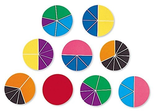 Learning Resources Deluxe-Bruchrechenkreise in Regenbogenfarben