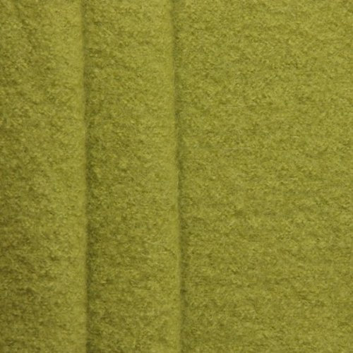 STOFFKONTOR Walkloden Wollstoff Meterware, 100% Wolle, Farbe Lind-Grün, Isolierend & Beidseitig verwendbar, ca. 140 cm breit, ca. 350 g/m²