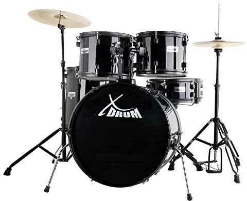 XDrum Rookie Batteria acustica completa - finitura nero lucido