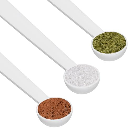 100 Stevia Dosierlöffel Messlöffel Portionierer 0,10ml aus Kunststoff weiß zur Dosierung von Stevia Extrakten und Stevia Pulver
