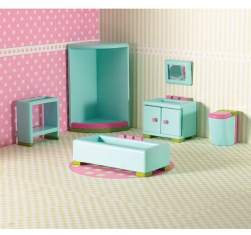 Dolls House 6494 Rainbow Bad Bathroom 1:12 für Junior Puppenhaus Holz