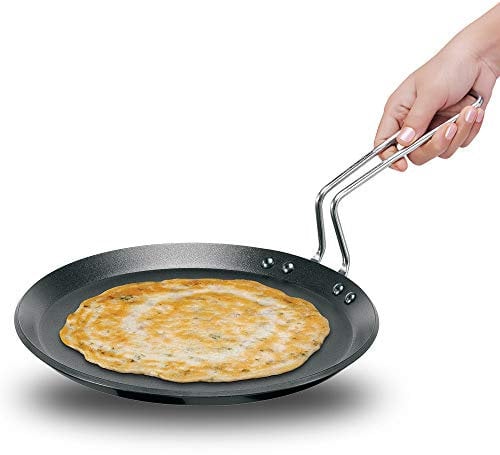 HAWKINS Futura Non-Stick Induction Compatible Flat Tava Griddle, 10 Induction, Black,