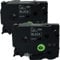 NEOUZA 2PK Compatible for Brother P-Touch Laminated TZe TZ 355 Label Tape 24mm x 8m (White on Black)