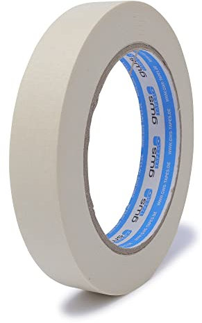 gws 1 Rolle Maler-Kreppband 1 Rolle 19 mm x 50 m - Präzises Abkleben und Abdecken bei Malerarbeiten, Hohe Haftkraft, Leicht Abzurollen, Rückstandsfrei Entfernbar