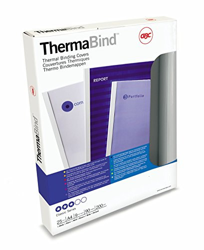 GBC 45440 Thermobindemappe, Klarsichtfolie/Hochglanzkarton, 3 mm, 25 Stück