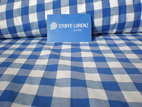 Bauer - Vichy - karo Stoff Meterware Fb.blau-weiß