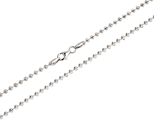 2,5mm Kugelkette, geschliffen- echt 925 Silber, Länge 38-120cm…