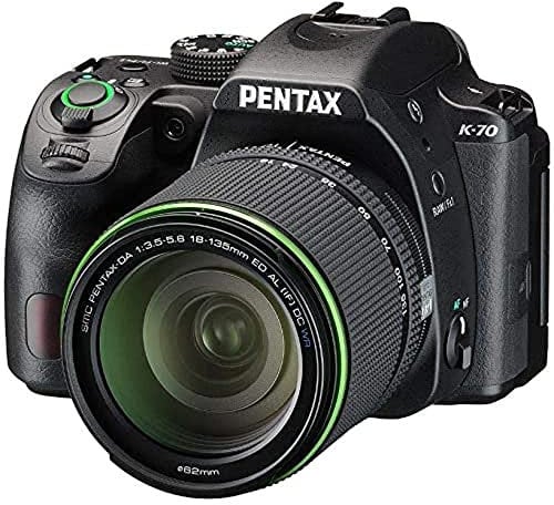 Pentax K-70 Fotocamera Kit Obiettivo, Sensore CMOS APSC da 24 mp, Monitor LCD da 3, Nero