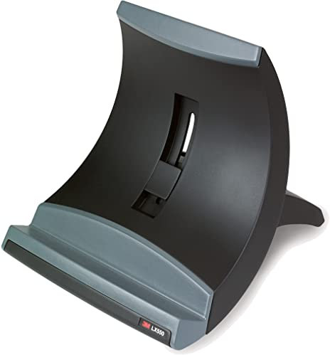 3M Office LX550 Vertical Adjustable Laptop Riser, Black
