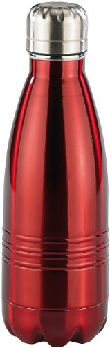 Rosenstein & Söhne Thermo-Trinkflasche: Doppelwandige Mini-Vakuum-Isolierflasche aus Edelstahl, 0,35 Liter (Isolierbecher Flasche, Vakuum-Reise-Thermoflasche, Getränkehalter)