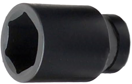 SW-Stahl 07980L-41 Krafteinsatz 1 Zoll - 41 mm Impact Steckschlüssel lang | Schlagschrauberfeste Sechskant-Nuss aus Chrom-Molybdänstahl - 90 mm Länge - für Außensechskant mit Rille und Bohrung