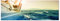 Paul Sinus Art Panoramabild auf Leinwand und Keilrahmen 150x50cm Meer Segelboot Yacht Sonnenuntergang