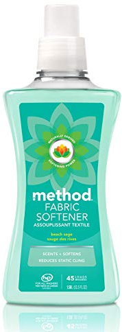 Method Fabric Softener; Beach Sage; 53.5 Ounces; 45 Loads; 1 pack; Packaging May Vary