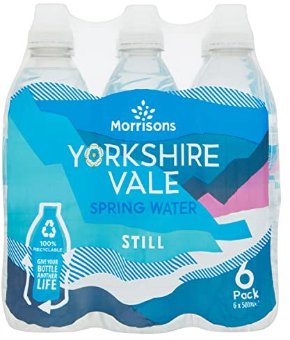 Morrisons Still Yorkshire Vale Spring Water 6 X 500ml