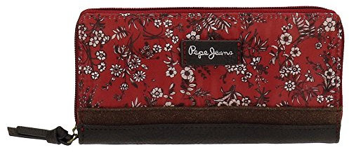 Pepe Jeans Pina Porte-Monnaie, 18 cm, Rouge