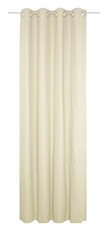 Wirth 4004567141615 Fertigschal mit Ösen, Bio Baumwolle, Beige, 145 x 130 cm