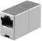 BestPlug DSL CAT 6 RJ45 Modular Adapter - RJ45 Buchse auf RJ45 Buchse - Ethernet Netzwerk Kupplung extra schmal in Silber - ABS geschirmt - LAN Kabel Verbinder - Netzwerkoppler für Patchkabel