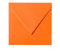 Paper24 25 Briefumschläge 12x12 cm, Umschläge quadratisch 12x12 cm, 120g/m², feuchtklebend in der Farbe: Orange