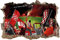 Ultras Die roten Teufel, 3D Wandsticker Format: 92x62cm, Wanddekoration