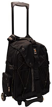 Ape Case, ACPRO4000, Backpack with wheels, Laptop compartment, Padded, Rain cover included, Adjustable straps, Camera backpack, Black (ACPRO4000),Large With Rollers