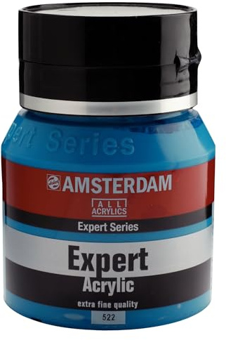 Amsterdam Expert Series Acrylic Paint - 400 ml Turquoise Blue 522 - Heavy Body, High Pigment, Lightfast, Satin Finish