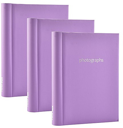Arpan 3 x Purple Self Adhesive Photo Albums Totaling 108 Sheets 216 Sides