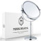 Kosmetikspiegel 10fach, Tischspiegel, Doppelseitiger Vergrößerungsspiegel für Bad, Schminkspiegel mit 10 Fach Vergrößerung, 360° Schwenkbar, 10X & 1X Make Up Mirror/Stand Spiegel (20 cm)