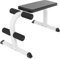 GORILLA SPORTS® Sit Up Bank - 120 x 67 x 63-49 cm, mit gepolsterte Beinfixierung, bis 150kg Belastbar, Weiß - Bauchtrainer, Hantelbank, Trainingsbank, Rückentrainer, Fitnessbank, Sit-Up-Bank