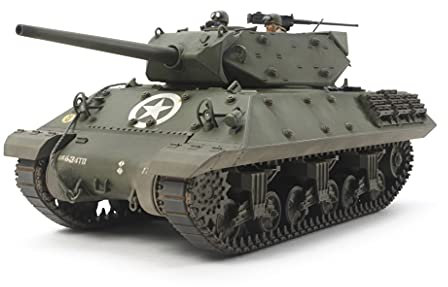 Tamiya 300035350-1:35 US Panzerjäger M10 (3) Mittl. Prod,originalgetreue Nachbildung, Plastik Bausatz, Basteln, Modellbausatz, Zusammenbauen, unlackiert, grün