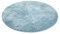 Kinzler J-10001/16 hellblau Badematte, Mikrofaser, 90 cm rund