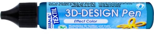 KREUL 92307 - Textilfarbe mit 3D-Effekt, Marineblau, 29 ml, Javana Tex