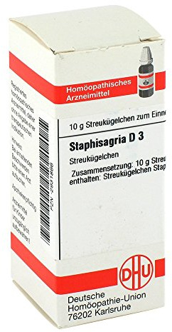 DHU Staphisagria D3 Streukügelchen, 10 g Globuli