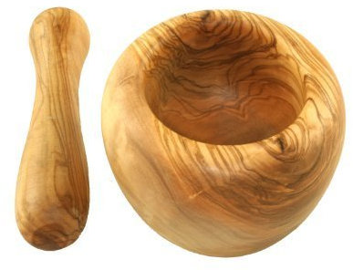 D.O.M. Die Olivenholz Manufaktur D.O.M.® Mortier en Bois d'olivier 12 cm