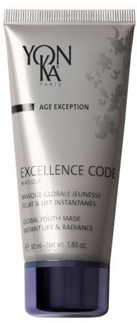 Excellence Code Anti-Aging Jugendgesichtsmaske Yonka 50ml | Sofortiges Lifting und Strahlen, Dermatologisch nachgewiesene Ergebnisse nach 28 Tagen! 91% natürliche Inhaltsstoffe, mit Tigernuss