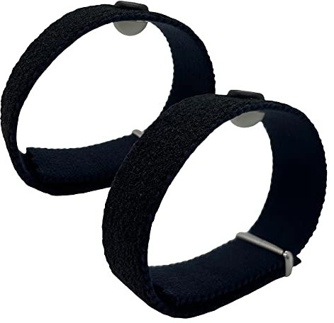 Reisekrankheit Akupressur-Armbänder für Seekrankheit und Übelkeit Symptome, Ideal für Nass- / Trockenbedingungen (Paar) Schwarz (groß 9)