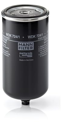 MANN-FILTER WDK 724/1 Kraftstofffilter - für Lkw + Busse | Für LKW, Busse, Schutz des Kraftstoffsystems, Injektorschutz, Zuverlässige Kraftstoffversorgung, Echte OE-Technologie