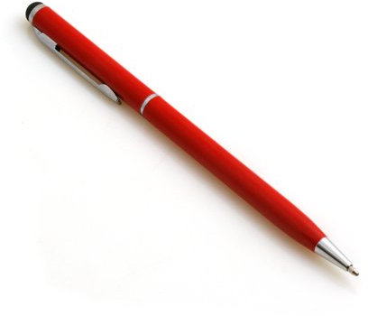 System-S 2 en 1 Stylet écran Tactile capacitif Stylet Tactile et Stylo Bille Rouge pour Smartphone, Téléphone Portable, Tablette PC, PDA
