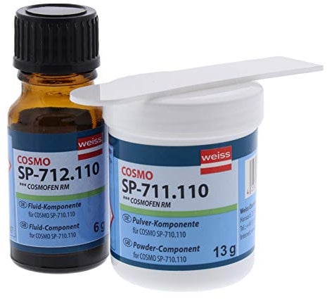 Weiss Cosmofen RM SP-710.110 White PVC, uPVC Window, Door, Dent or Crack, Impact Resistance Repair Mass Kit 19 Grams