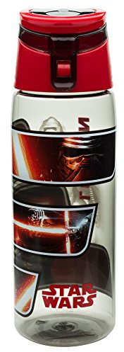 Zak! Designs Tritan Water Bottle with Flip-top Cap and Star Wars The Force Awakens Graphics, Break-Resistant and BPA-Free Plastic, 25 oz.