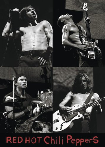 Close Up Red Hot Chili Peppers Poster Live - Collage (b/w) (61cm x 86cm) + weiße Geschenkverpackung. Verschenkfertig!