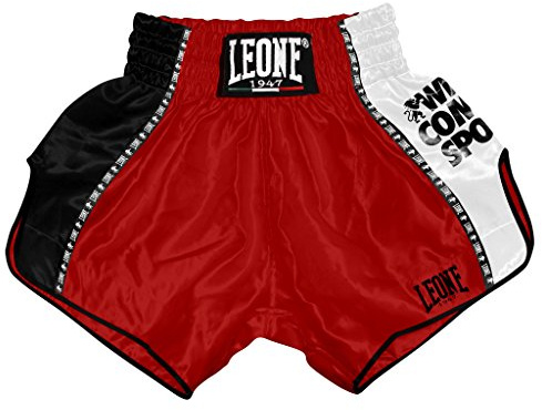 LEONE 1947, Training Pantaloncino Kick-Thai, Unisex – Adulto, Rosso, XL, AB760