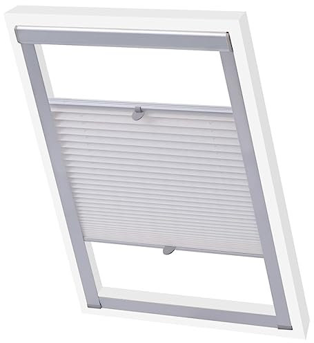 vidaXL Plissee Faltstore Jalousie Rollo Plisseerollo Faltrollo Weiß P06/406
