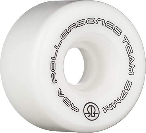 RollerBones Team Logo Derby Räder 98 A Recreational Roller Skate Rollen (8 Stück), weiß