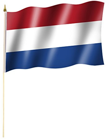 Stockflagge/Stockfahne HOLLAND/NIEDERLANDE Flagge/Fahne ca. 30 x 45 cm mit ca. 60cm Stab/Stock