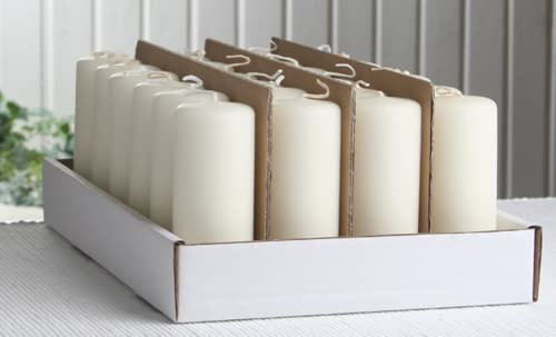 CandleCorner Sparpack: 24x Stumpenkerze 10 x 4 cm Ø, Elfenbein