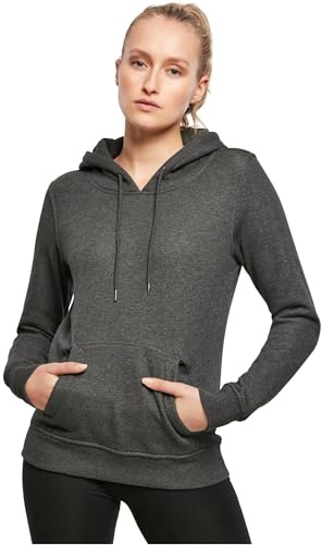 Build Your Brand Damen Ladies Heavy Hoody Jacke, per pack Schwarz (Charcoal 00091), Large (Herstellergröße: L)